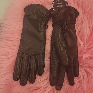 Cuddl Duds ,Genuine Leather gloves, touch screen compatible, S
